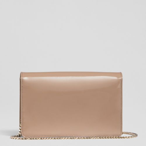 Cici Dark Taupe Patent Leather Clutch Bag - L K Bennett - Modalova