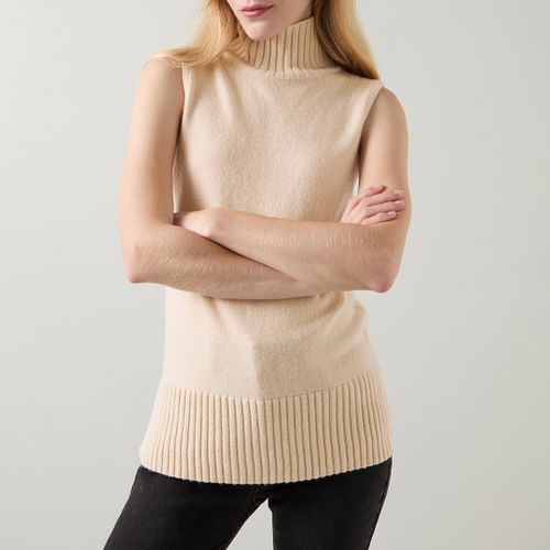 Ecru Roll Neck Wool Blend Vest - L K Bennett - Modalova