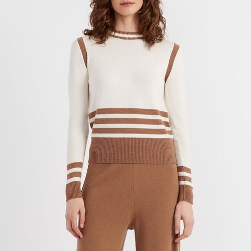 Ivory/Camel Stripe Merino Wool Sweater - Chinti and Parker - Modalova