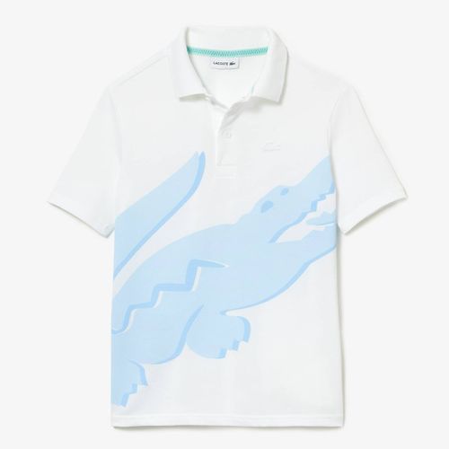 Teen White Croc Design Polo Shirt - Lacoste - Modalova