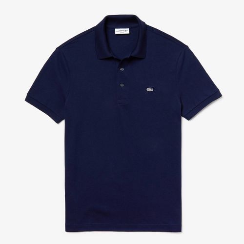 Navy Slim Fit Cotton Polo Shirt - Lacoste - Modalova