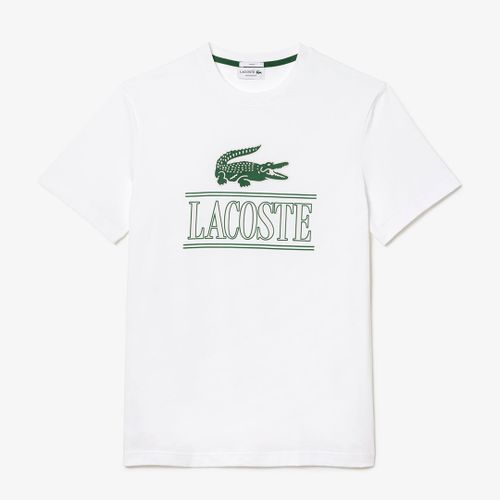 White Cotton T-Shirt - Lacoste - Modalova