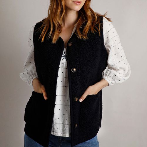 Navy Emille Fleece Waistcoat - Weird Fish - Modalova