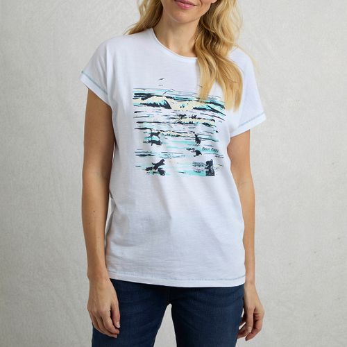 White Organic Graphic Slub Tee - Weird Fish - Modalova