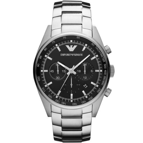 AR5980 Chronograph Black Dial Men's Watch - Size One Size - Emporio Armani - Modalova