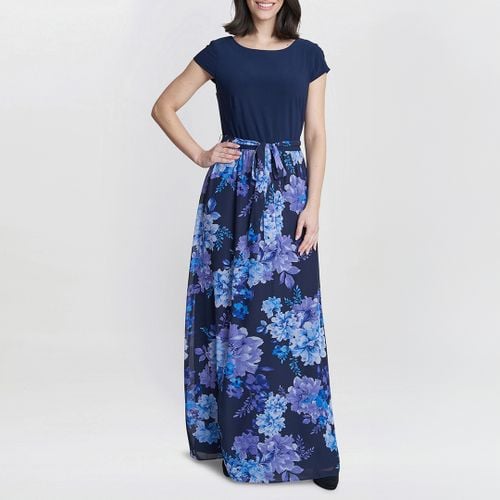 Carmen Printed Maxi With Tie Belt - Gina Bacconi - Modalova