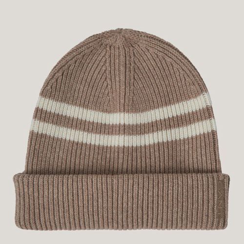 Beige Striped Wool Beanie - Gant - Modalova