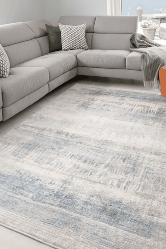 Grey Stripe Modern Distressed Living Room Area Rug - Size 80cm x 150cm - Kukoon - Modalova
