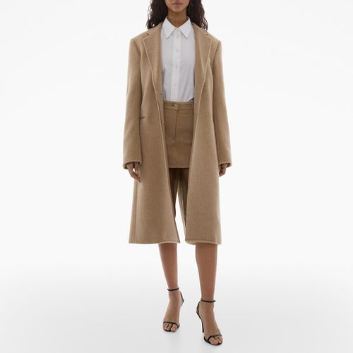 Camel Tailored Wool Blend Coat - HELMUT LANG - Modalova
