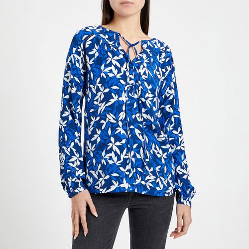 Blue Cotton Printed Blouse - Crew Clothing - Modalova