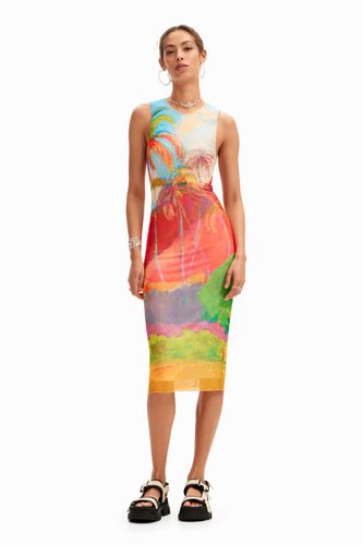 Multicolour tropical midi dress - - XL - Desigual - Modalova