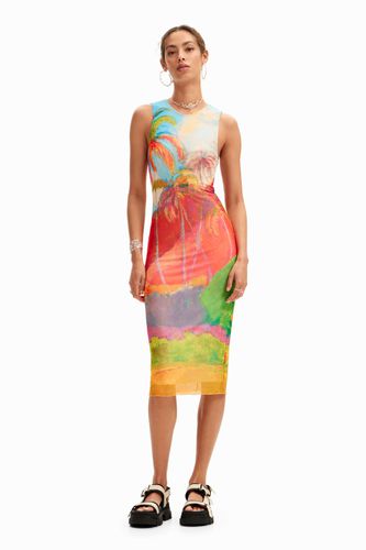 Vestido midi tropical multicolor - - XL - Desigual - Modalova