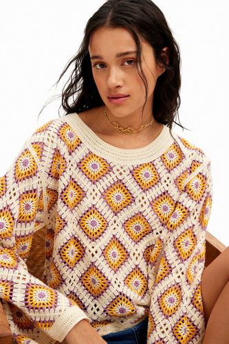 Multicolour crochet pullover - - M - Desigual - Modalova