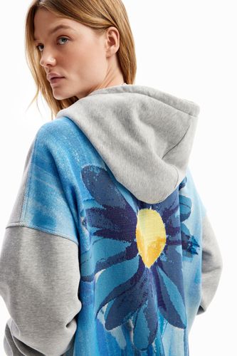 Oversize daisy zip hoodie - - M - Desigual - Modalova