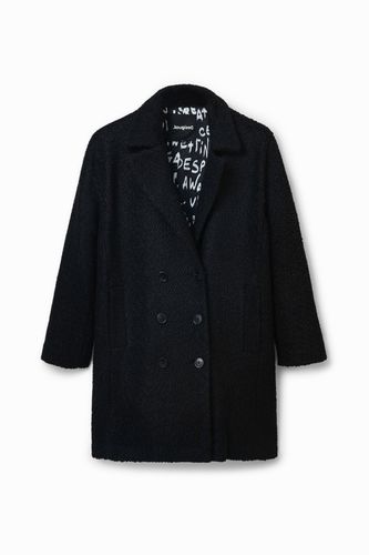 Straight wool coat - BLACK - XL - Desigual - Modalova