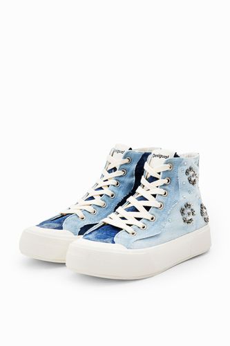 Sneakers caña alta denim - Desigual - Modalova