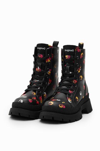 Floral lace-up boots - BLACK - 36 - Desigual - Modalova