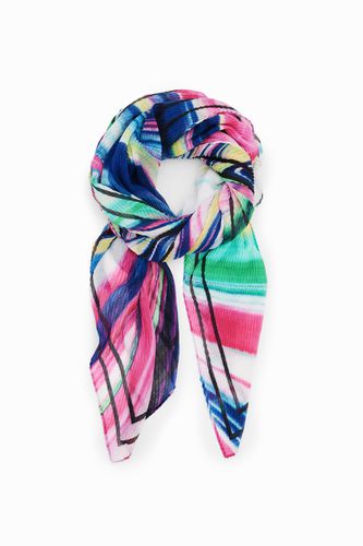 Multicolour pleated rectangular foulard - - U - Desigual - Modalova