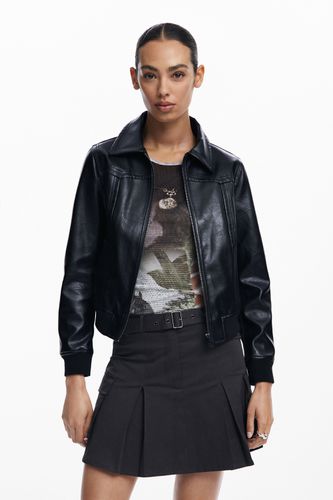 Faux leather biker jacket - XS - Desigual - Modalova