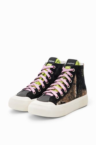 High-top patchwork sneakers - - 39 - Desigual - Modalova