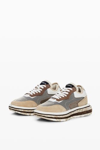 Runner patch sneakers - BROWN - 37 - Desigual - Modalova