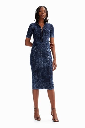 Denim-effect dress - BLUE - L - Desigual - Modalova