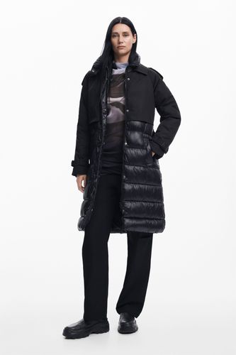 Combined padded coat - BLACK - M - Desigual - Modalova