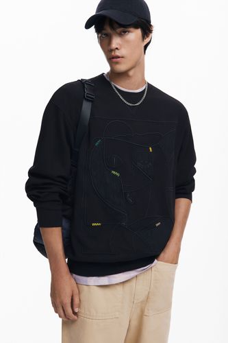 Contrast Embroidered Sweatshirt - L - Desigual - Modalova