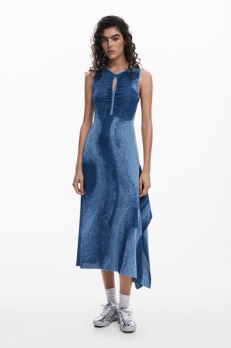 Vestido Jacquard cut-out - BLUE - S - Desigual - Modalova