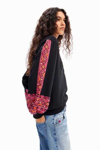 Embroidered balloon sleeve sweatshirt - - XL - Desigual - Modalova