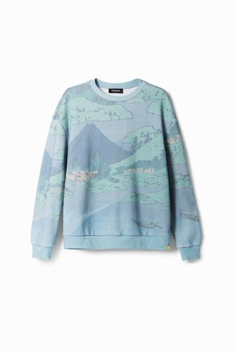 Japanese landscape sweatshirt - - L - Desigual - Modalova
