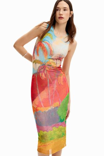 Vestido midi tropical multicolor - Desigual - Modalova