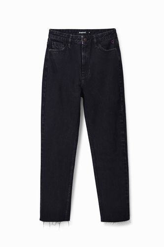 Straight cropped jeans - BLACK - 36 - Desigual - Modalova