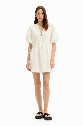 Vestido mini popelín - WHITE - L - Desigual - Modalova