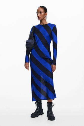 Striped midi dress - BLUE - L - Desigual - Modalova