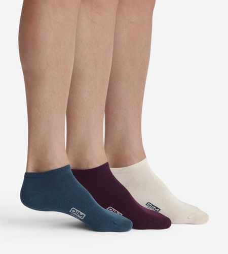 Lot de 3 paires de socquettes Violet Coton - DIM - Modalova