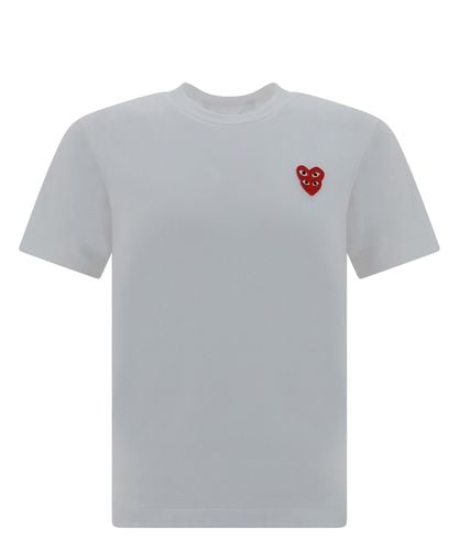 Double red emblem t-shirt - COMME des GARÇONS PLAY - Modalova