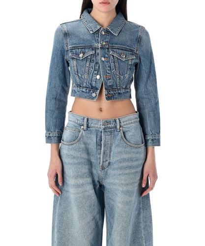 Giacca di jeans shrunken trucker - Alexander Wang - Modalova