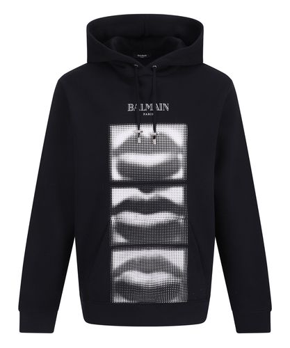 Felpa con cappuccio lips - Balmain - Modalova