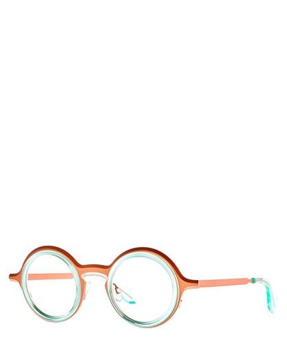 Eyeglasses CABOCHON 011 TRANSPARENT NEON GREEN+DEEP ROSE MATTE - Theo - Modalova