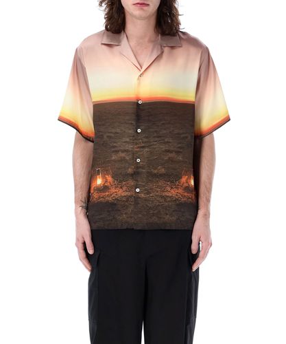 Camicia maniche corte sunset - MSGM - Modalova