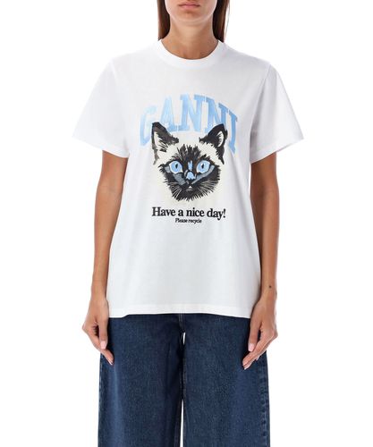 Cat t-shirt - GANNI - Modalova