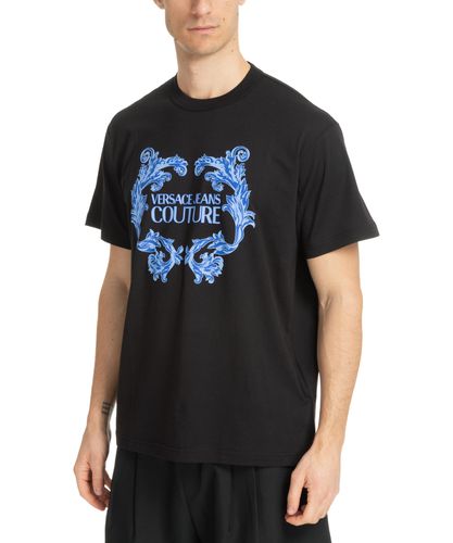 Logo Baroque T-shirt - Versace Jeans Couture - Modalova