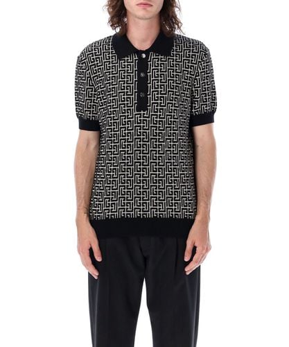 Monogram poloshirt - Balmain - Modalova