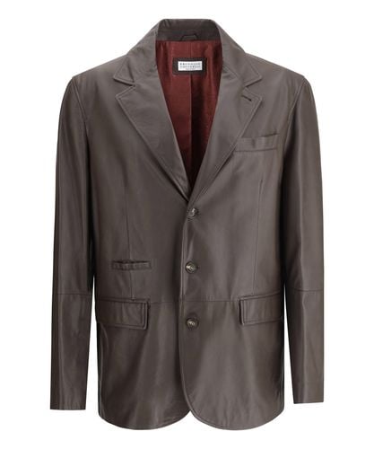 Leather jackets - Brunello Cucinelli - Modalova