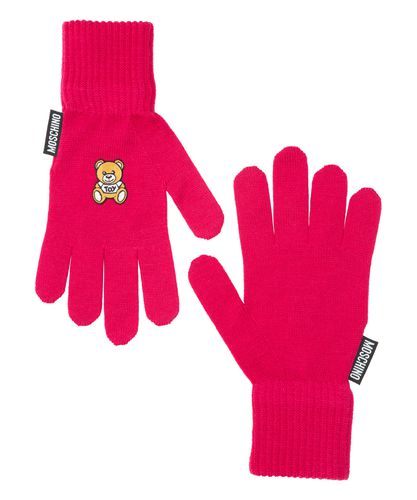 Teddy Bear Gloves - Moschino - Modalova