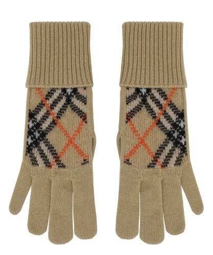 Check Gloves - Burberry - Modalova