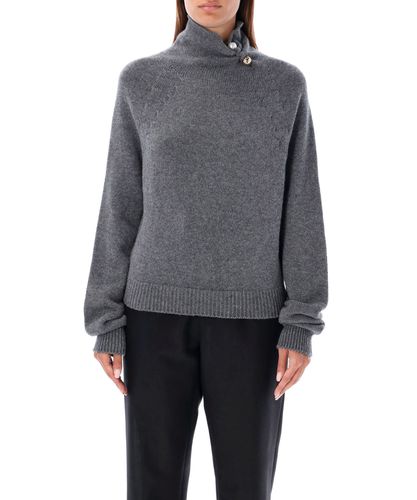 Pearl Brooch Roll-neck sweater - Philosophy di Lorenzo Serafini - Modalova