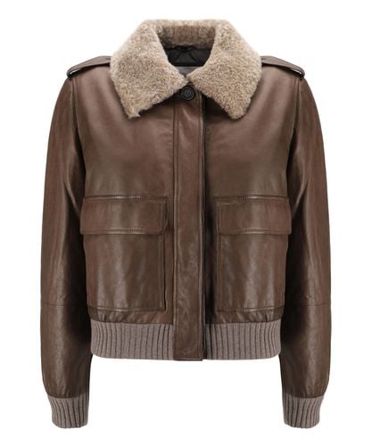 Leather jackets - Brunello Cucinelli - Modalova