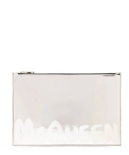 Graffiti clutch - Alexander McQueen - Modalova